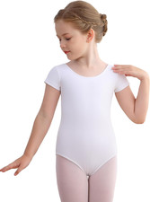 Dance Ballet Leotards Basic Short Sleeve for Girls Toddler Gymnastics Outfit Bod