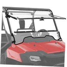  Flip Windshield Compatible With Pioneer 700 700-4 2014-2025, Scratch 