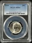 1944  25C Washington Quarter Dollar PCGS MS64   80481522