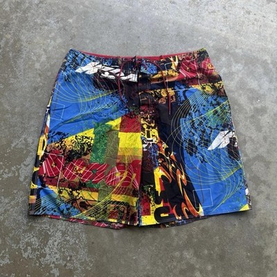 Vintage 2000s Y2K No Boundaries Skate AOP Graffiti Baggy Surfwear