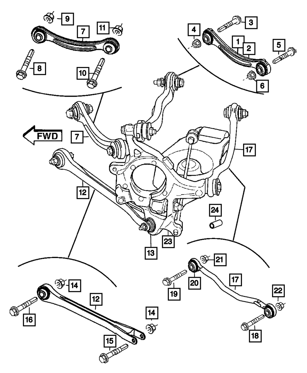 Genuine Mopar Camber Link Assembly Right 68240574AB