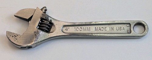 ARMSTRONG 28-504 ADJUSTABLE WRENCH 4" ~ 100mm Made In USA - Picture 8 of 9