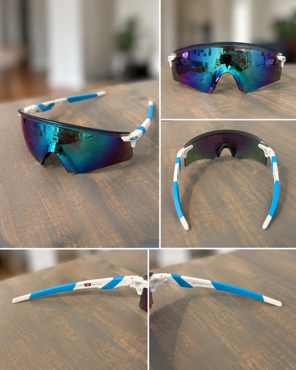 Oakley White Blue Sunglasses for Men for sale | eBay