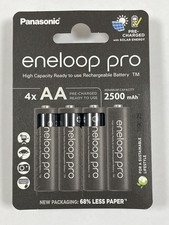 4 x PANASONIC Eneloop PRO AA Rechargeable Batteries 2500mAh NiMH Battery 4.03 per battery