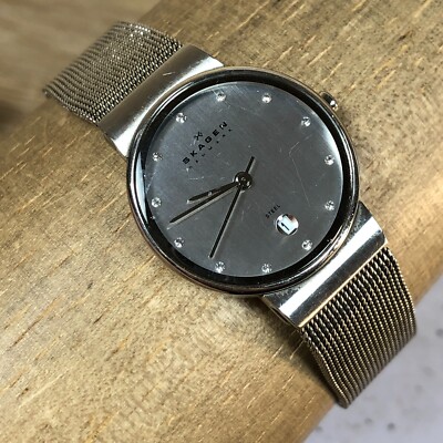 Skagen Denmark Women 0355SSSC Stainless Steel Mesh Band Quartz