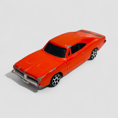 1969 Dodge Charger R/T Maisto Diecast Car 1:64 Red Black Striping Muscle Hot Rod - Picture 7 of 9
