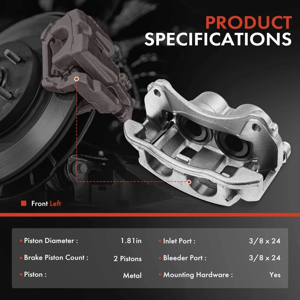 Pinza de freno de disco delantera izquierda Ford Explorer 2002-2005 Ranger Mazda B3000 Foto 2 de 4