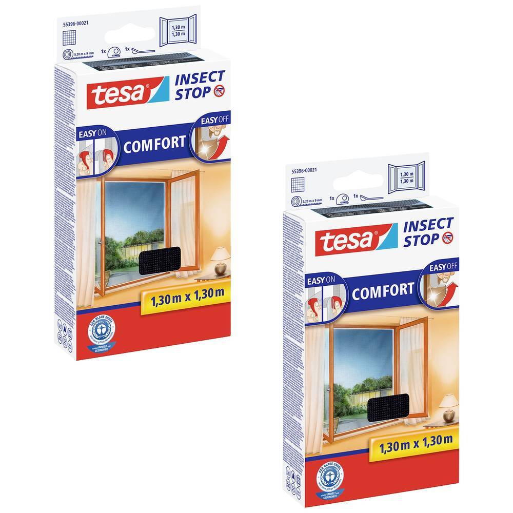 tesa COMFORT 55396-00500-01 Zanzariera (L x A) 130 cm x 130 cm Antracite 2 pz.