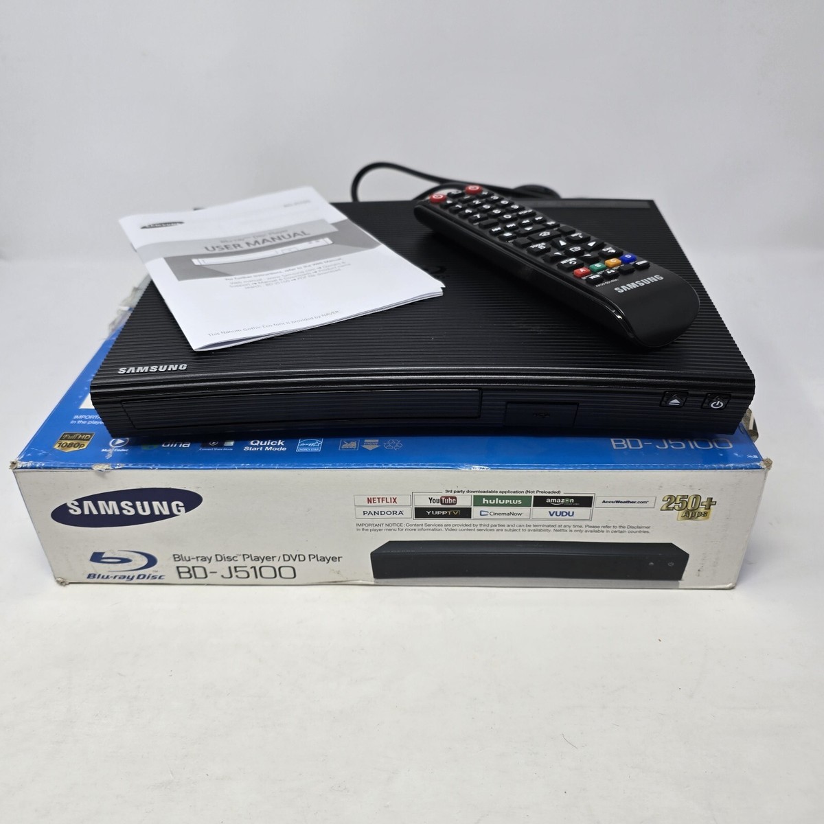 新品未使用品 Samsung DVDプレーヤー DVD-518J Samsung Black HD Blu-Ray DVD Player Dolby Digital With Remote