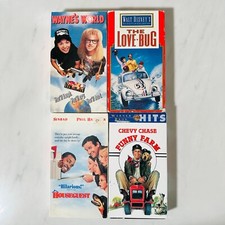 Lot of 4 Comedy VHS - Wayne's World - Love Bug - Houseguest - Funny Farm