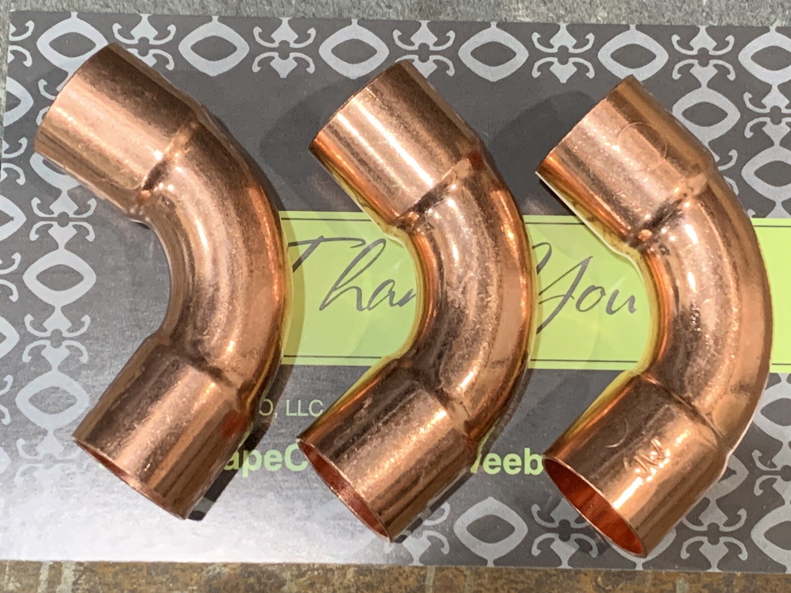 3/4" inch Copper Fitting Long Elbow 90 Degree (3pck)