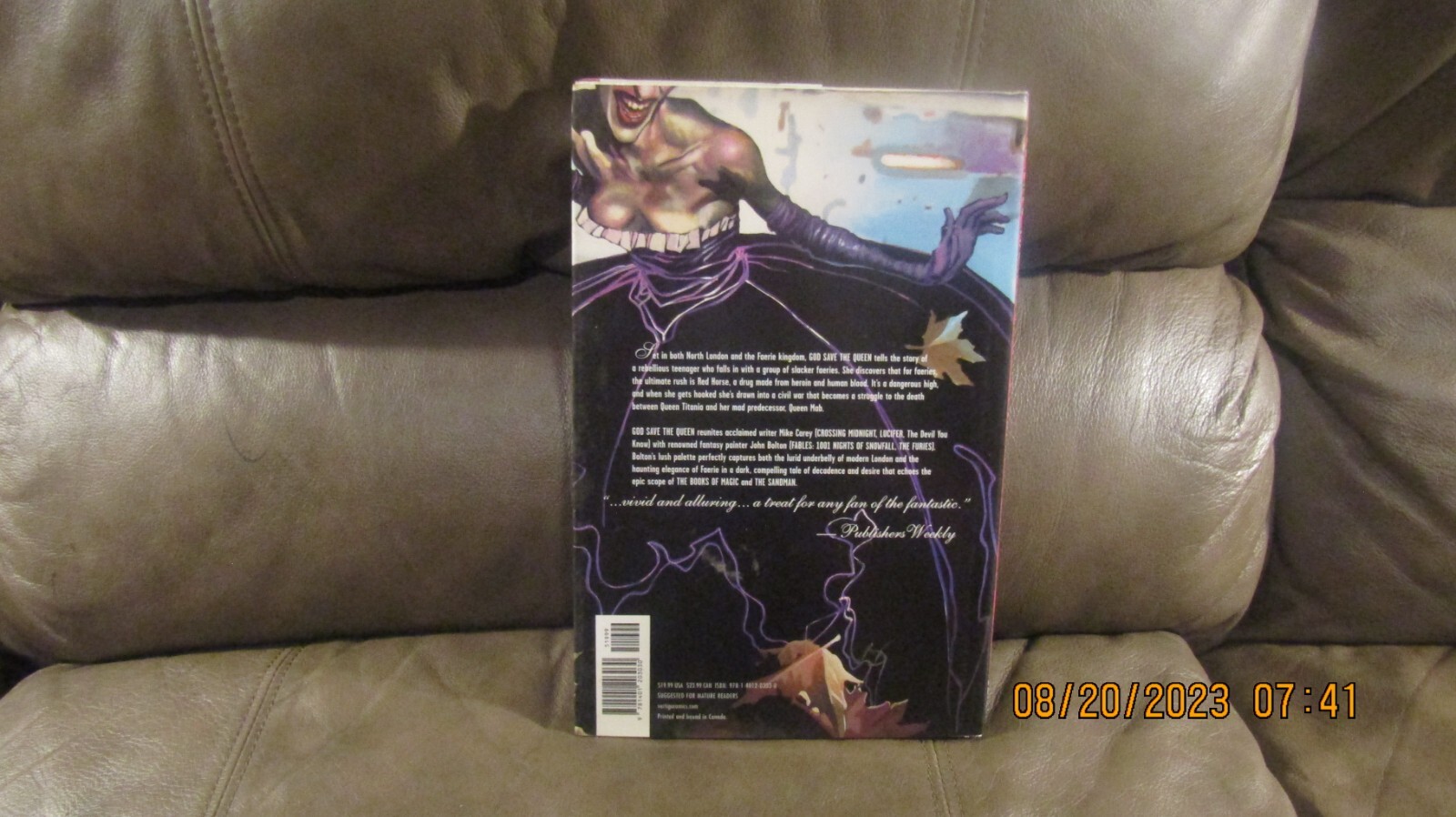 GOD SAVE THE QUEEN Hardcover HC Graphic Novel Vertigo DC Comics Carey