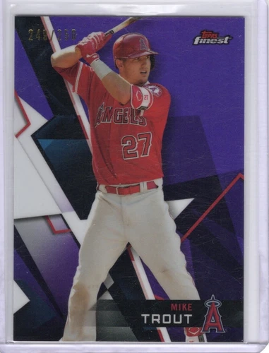 Mike Trout 2018 Topps Finest PURPLE Refractor 249/250 Card #50
