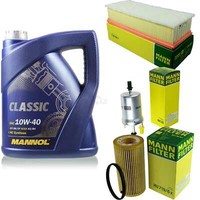 MANN-FILTER Inspektionspaket 5L Mannol Classic 10W-40 FüR Vw Golf V 2.0 Gti