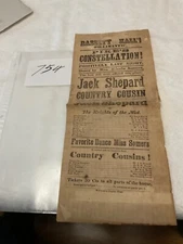 754 CIVIL WAR Ct THEATER PLAYBILL  WILLIMANTIC BASSET HALL PIKE’S CONSTELLATION