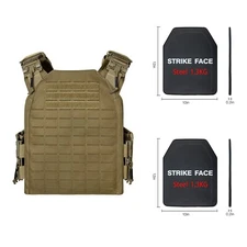 Basic Nylon Quick Release Plate Carrier with 2 PCs NIJ IIIA Steel  Hard plates