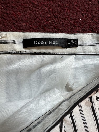 Doe & Rae Woman Culottes Stripe Bottoms Sz L - Picture 8 of 10