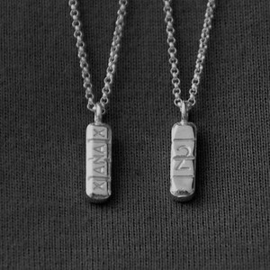 Xanax Bar Chain Necklace Pendant Sterling Authentic Pill 3d