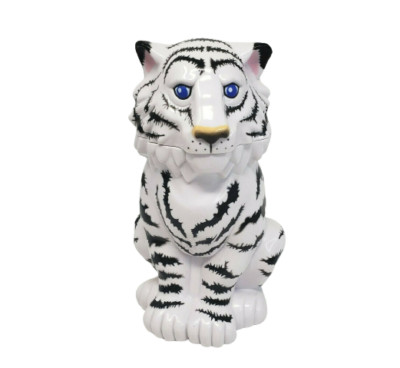 THE GREATEST SHOW ON EARTH CIRCUS TIGER DRINK CUP MUG MINI PITCHER WHITE BENGAL