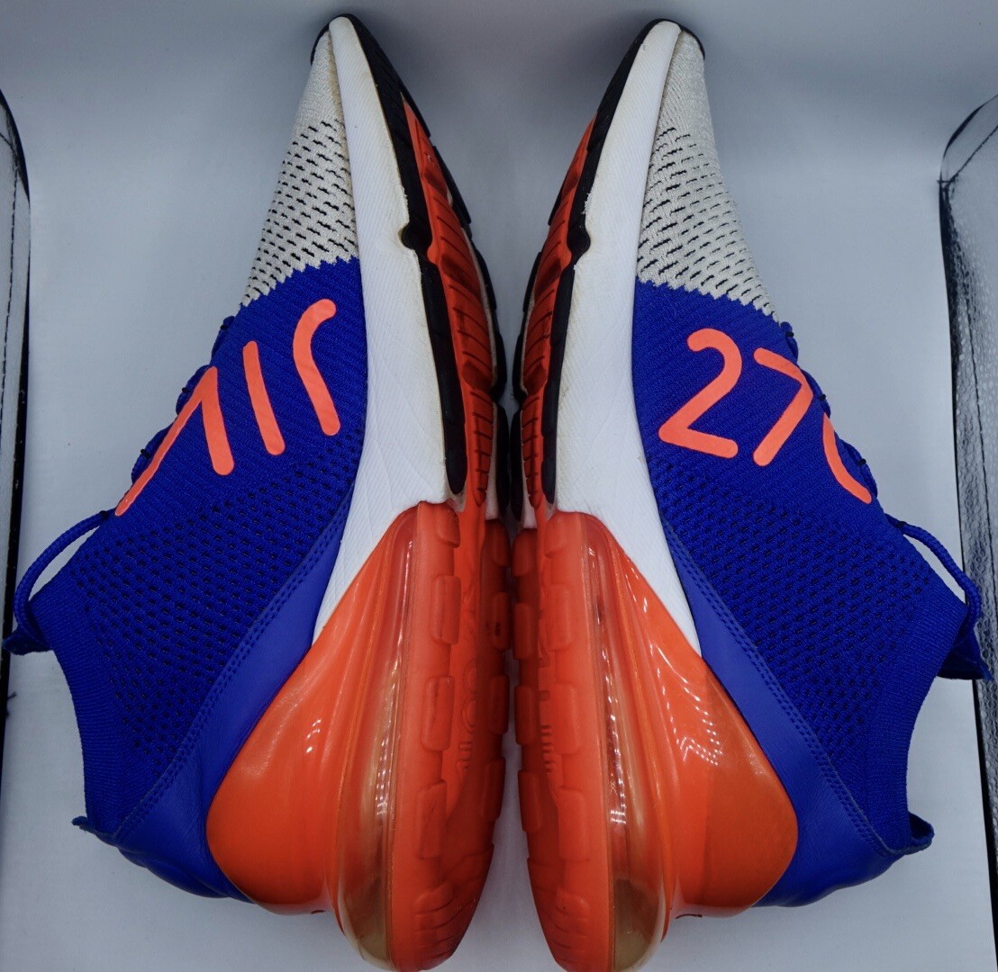 nike air max 270 flyknit racer blue total crimson