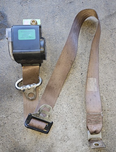 92-96 1993 FORD F150 250 RIGHT PASSENGER FRONT SEAT BELT RETRACTOR TAN EXT CAB