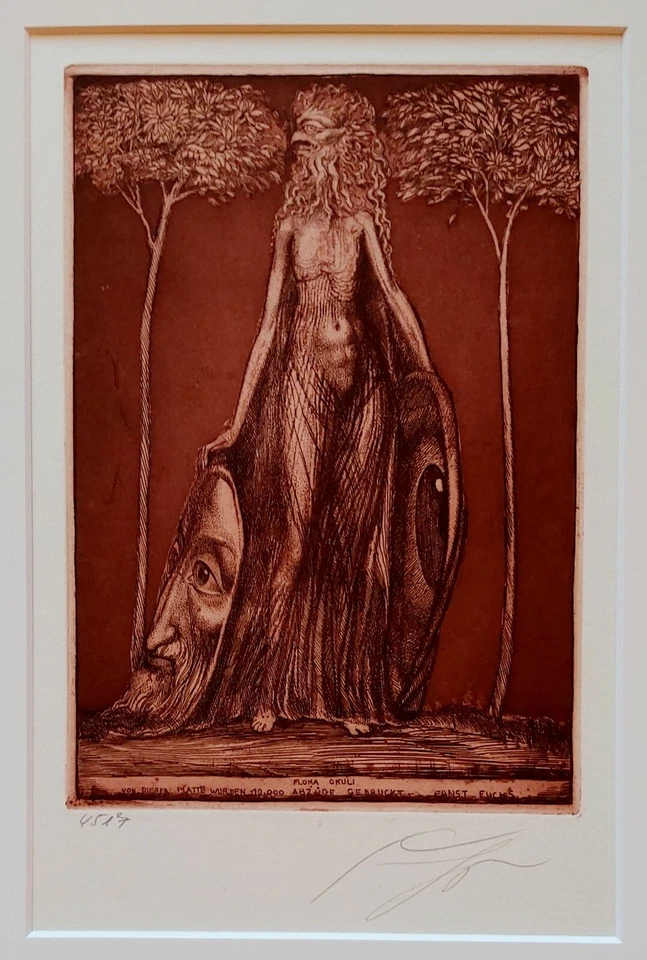Ernst FUCHS (1930-2015) Orig. Radierung Anno 1975 #224-IIIa FLORA OKULI (#4517) - Bild 2 von 4