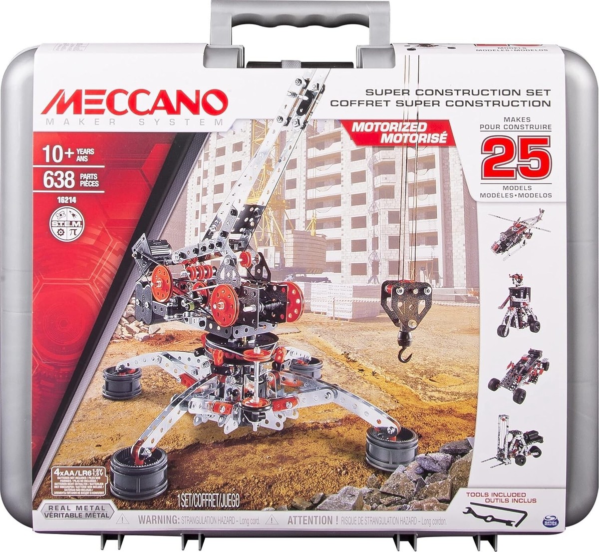 MECCANO, 3 Model Set - Rescue With 87 Parts And 2 Real Tools Kids STEM Construction Education Toy, Model Building Kit For Boys And Girls Aged 8 And Up | Amazon Price