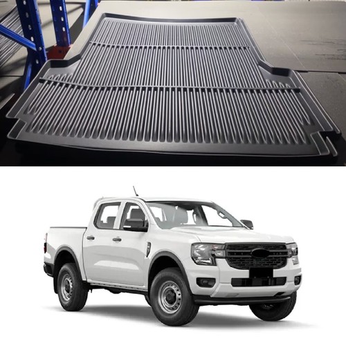 HEAVY DUTY RUBBER PICKUP TRUCK LOAD BED MAT LINER FOR FORD RANGER 2017+ BLACK - Picture 9 of 9