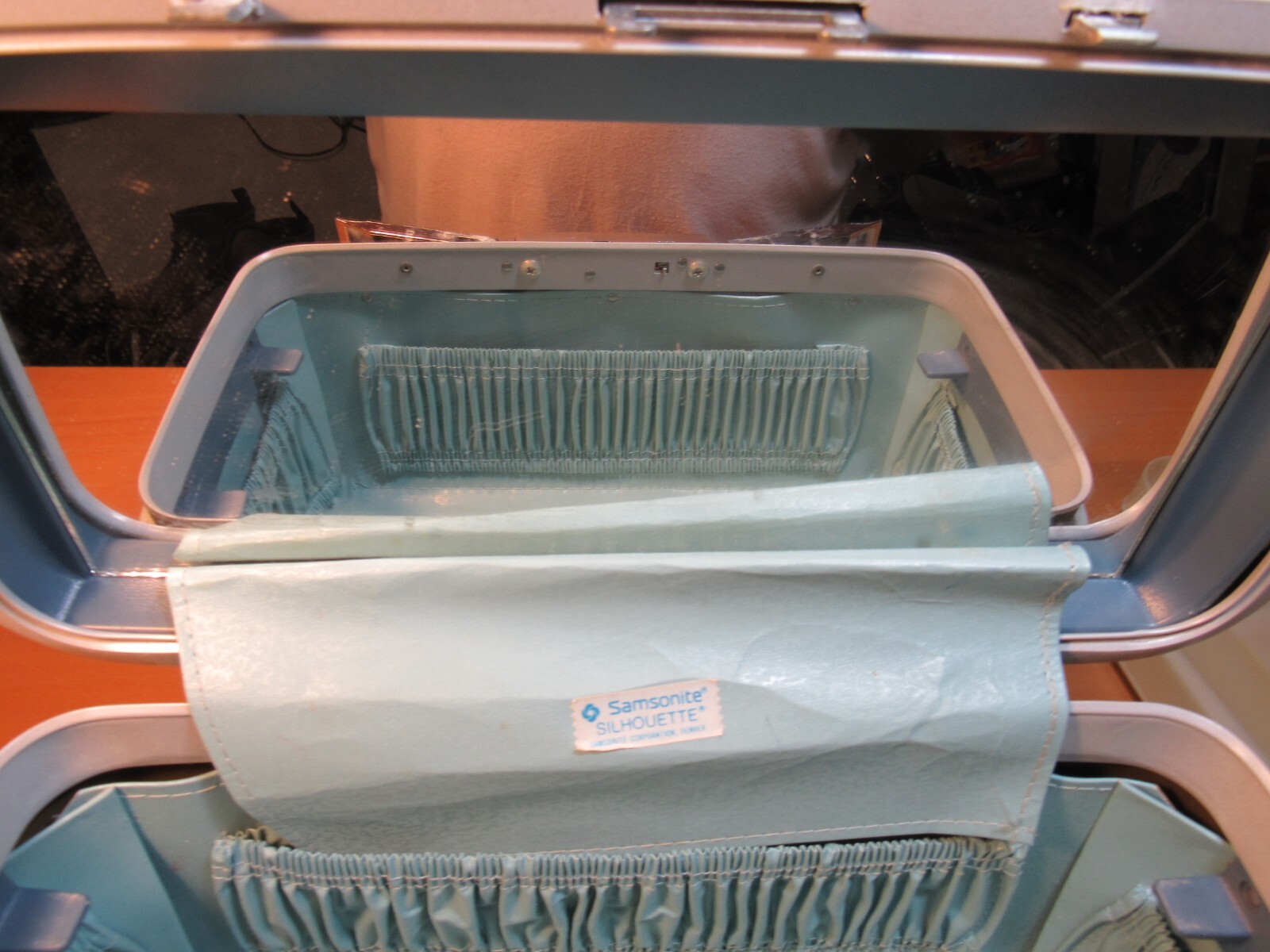 VTG Samsonite SILHOUETTE Train Vanity Travel Case Mirror Tray