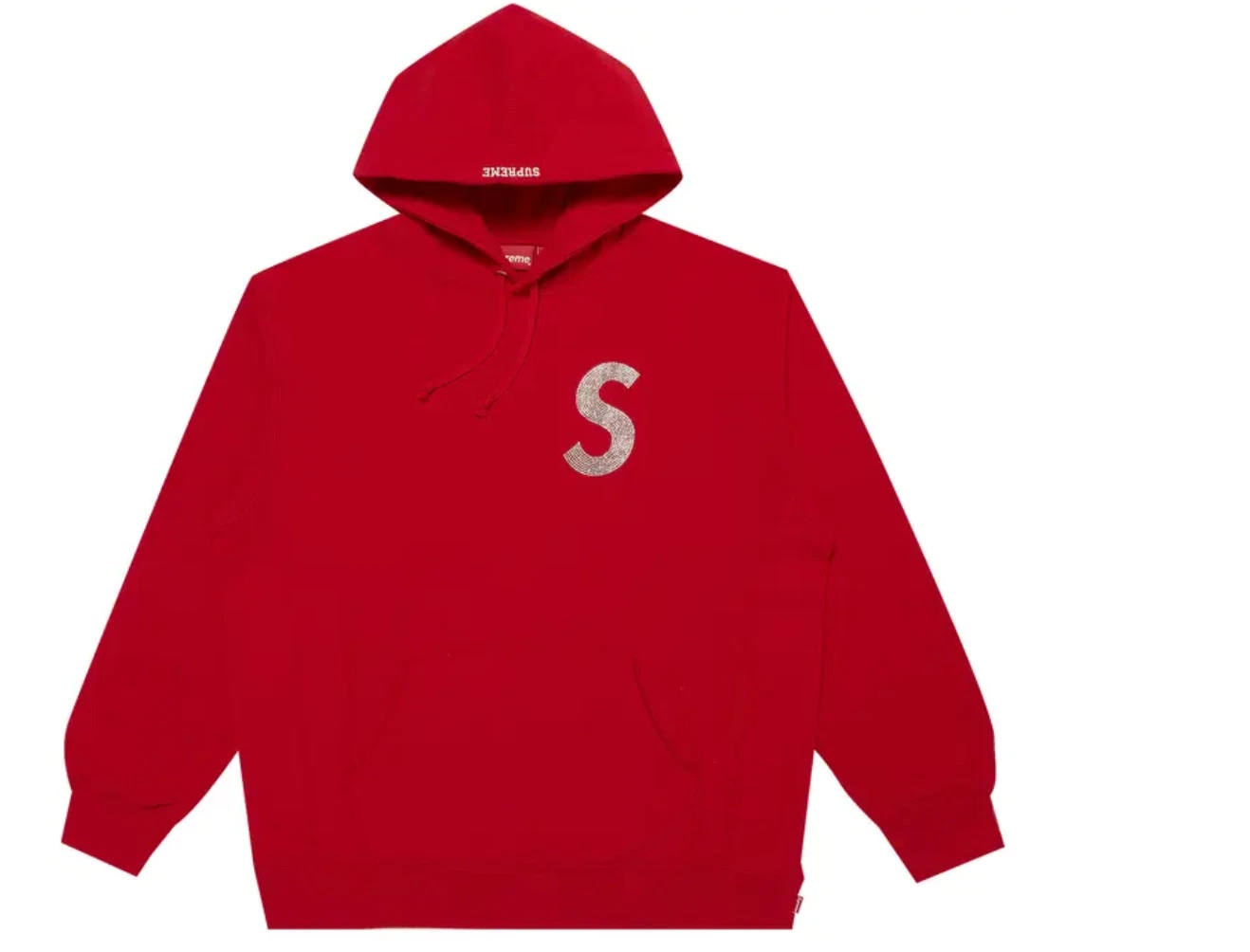 Sweat à capuche homme Supreme Swarovski S logo FW21 taille XL NEUF
