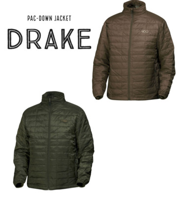 DRAKE Waterfowl DW1051 Men's Synthetic Pac-Down Jacket Olive Green
