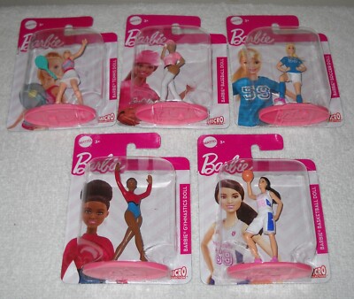 11981 NRFC Mattel Mini Barbie Sports Figures