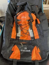 1X(EVEVEME 80L Load Waterproof Rucksack Backpack Bag Luggage Outdoor Hikin C4E4