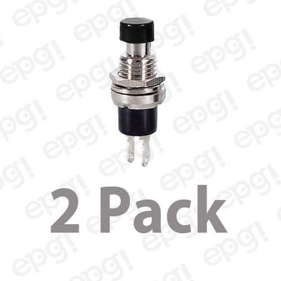 SPST (N/C) MOMENTARY OFF BLACK PUSH BUTTON SWITCH 3AMPS @ 125VAC #66-2414-2PK