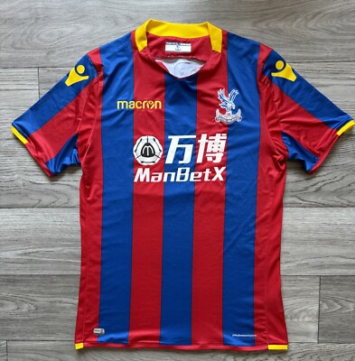 Macron Crystal Palace Home Football Shirt Jersey 2017/18 XL With