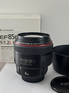 Canon EF 85mm f/1.2L II USM Lens  With Both Caps + JJC Hood And Pouch F1.2 1.2