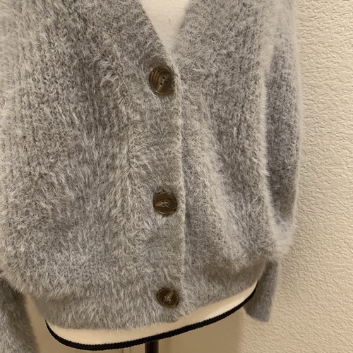 Double Zero grauer Damen-Cardiganpullover würzig klein - Bild 3 von 9