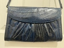 Vintage Elegant Crossbody Bag Made Of Genuine Snake Skin Leather