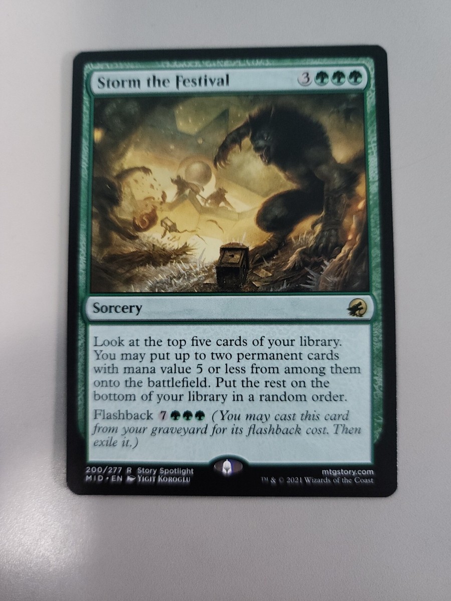 MTG Storm the Festival Innistrad: Midnight Hunt 200/277 Regular Rare