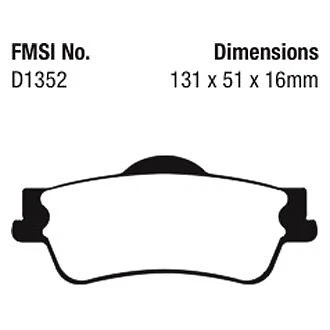 Pastillas de freno traseras EBC DP31834C Redstuff cerámica bajo polvo para Pontiac G8 2008-2009 Foto 4 de 4