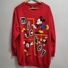Vintage Rare 90s Mickey Mouse Disney Crewneck Sweatshirt Size Large Oversized