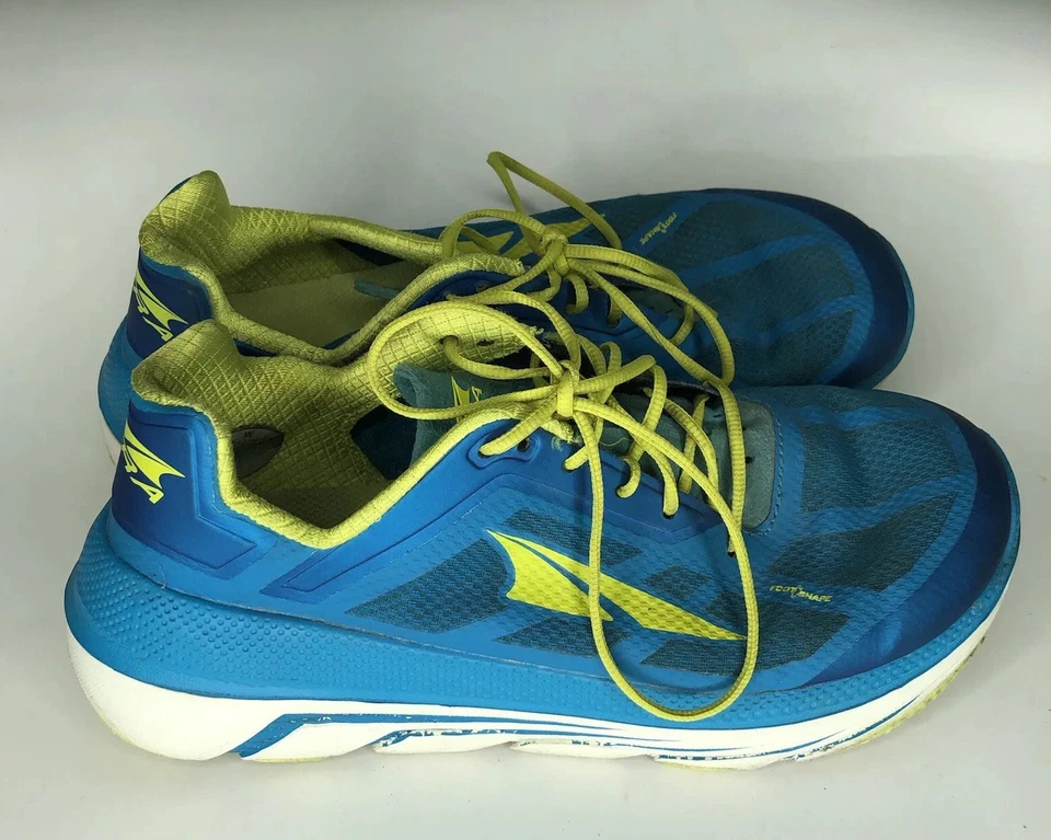 Zapatillas deportivas Altra para mujer talla 8,5 azul/amarillo sintético con cordones para correr Foto 4 de 4