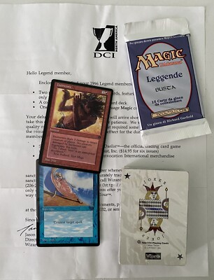 Legends Booster ITALIAN SEALED MAGIC MTG Poker Cards, 2 Promo