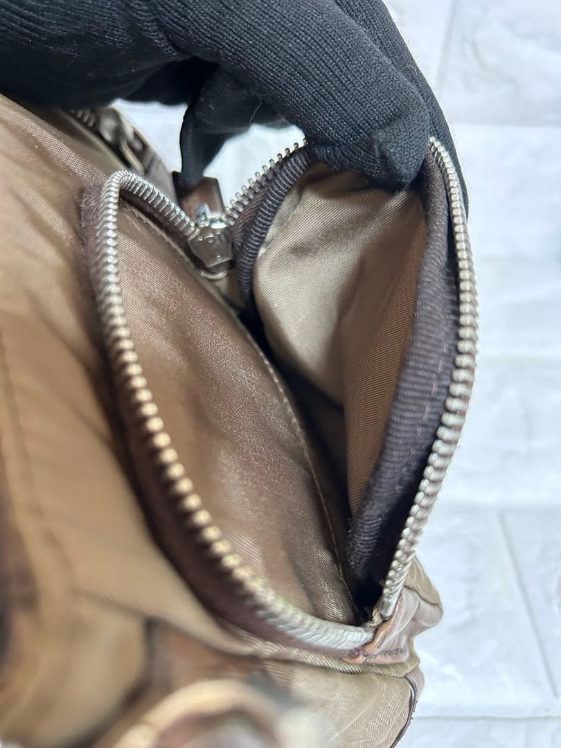 PRADA Shoulder Bag Belt Motif Triangle Plate thumbnail 17