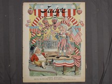 Antique Judge Magazine Great Weather Uncle Sam Welcome Hamilton July 29, 1899 Antique Judge Magazine Great Weather Uncle Sam Welcome Hamilton July 29, 1899