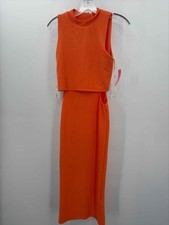Pre-Owned Mink Pink Orange Size Small Maxi Sleeveless Dress