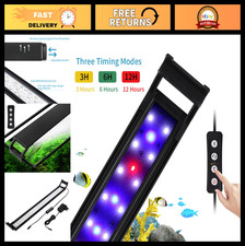 Adjustable Brightness Aquarium Light, Timed Fish Tank Bracket Lighting, LED Effe