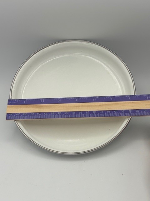 Vintage Crowning Touch Blue Garland Enamel *REPLACEMENT LID ONLY* 7 3/8"