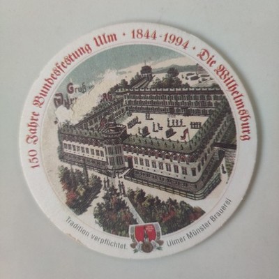 Schöner Bierdeckel - Ulmer Münster Brauerei Ulm  W1