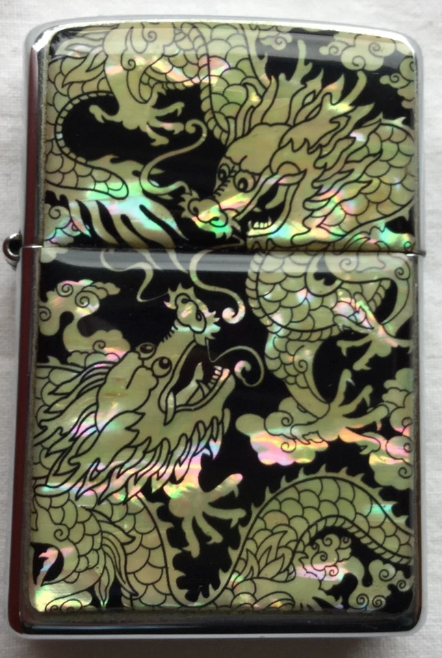 Zippo Feuerzeug Drache Perlmutt Special Edition in Holzbox - Bild 4 von 4